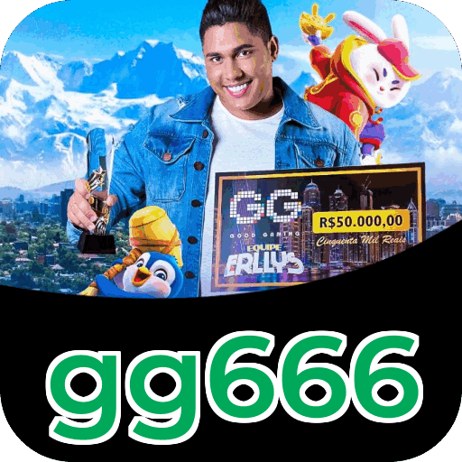 Interface do aplicativo gg666 mostrando jogos disponíveis no iOS e Android